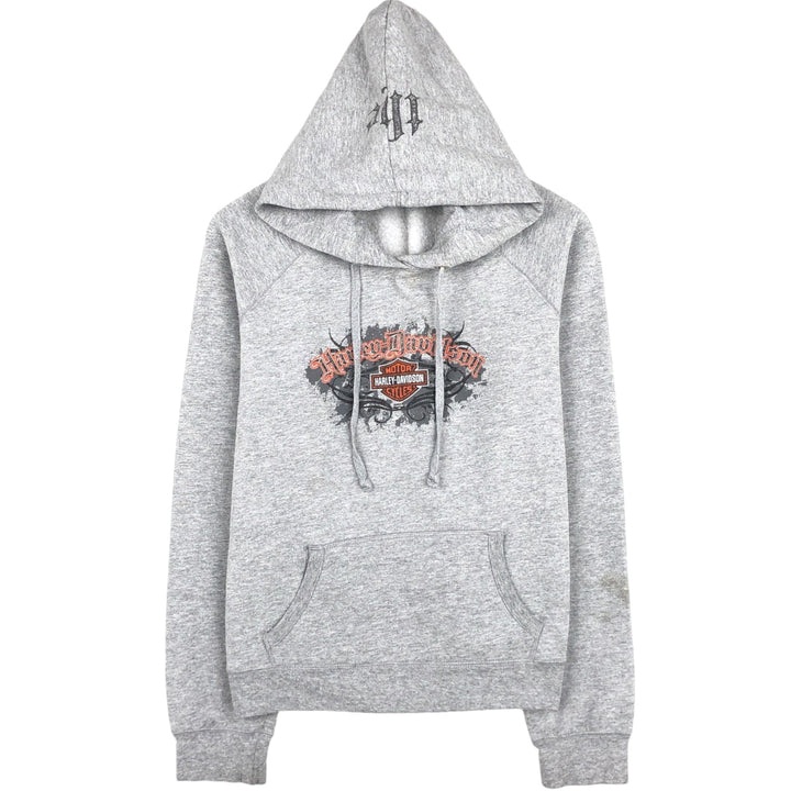Harley-Davidson Advertising Pullover Hoodie, Men's Size Medium cotton gray type Vintage Second Hand