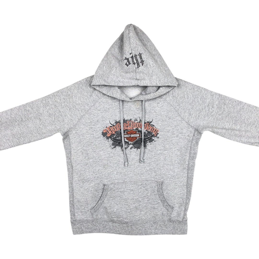 Harley-Davidson Advertising Pullover Hoodie, Men's Size Medium cotton gray type Vintage Second Hand