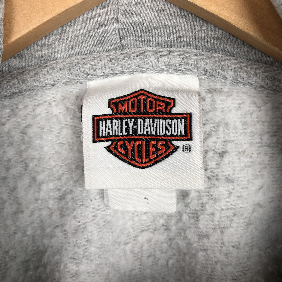 Harley-Davidson Advertising Pullover Hoodie, Men's Size Medium cotton gray type Vintage Second Hand