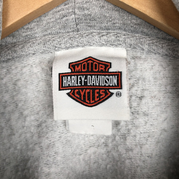 Harley-Davidson Advertising Pullover Hoodie, Men's Size Medium cotton gray type Vintage Second Hand