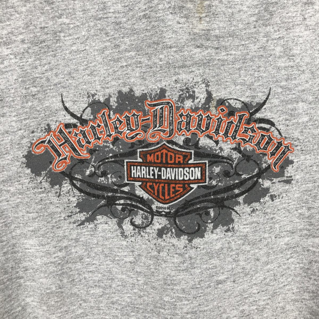 Harley-Davidson Advertising Pullover Hoodie, Men's Size Medium cotton gray type Vintage Second Hand