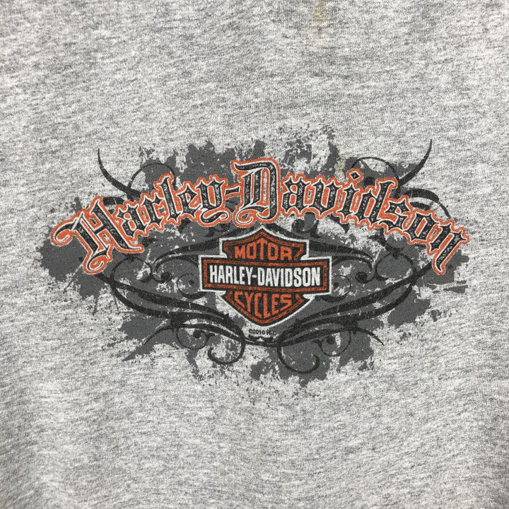 Harley-Davidson Advertising Pullover Hoodie, Men's Size Medium cotton gray type Vintage Second Hand