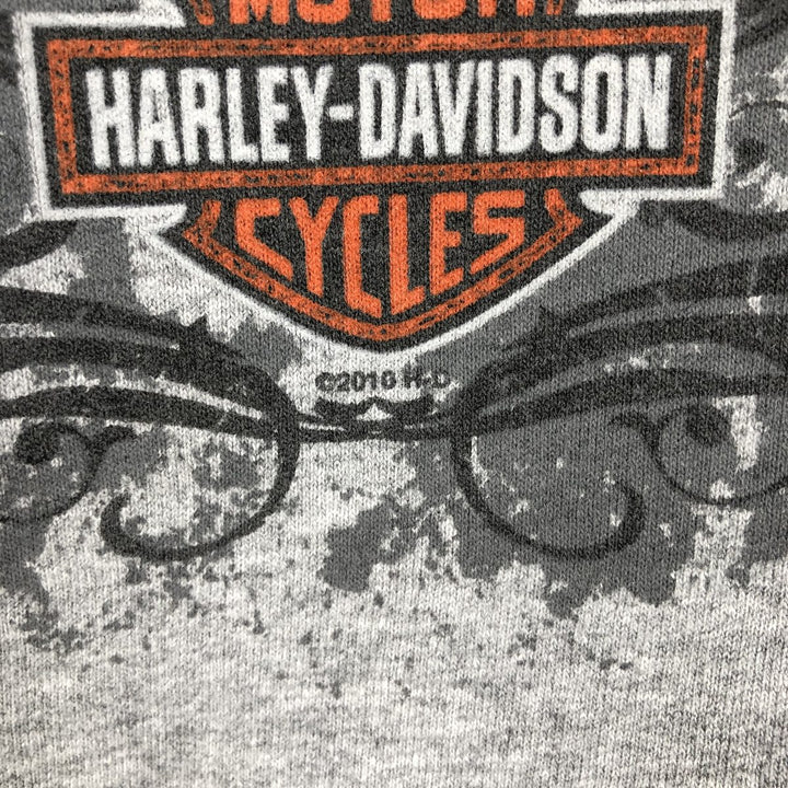 Harley-Davidson Advertising Pullover Hoodie, Men's Size Medium cotton gray type Vintage Second Hand
