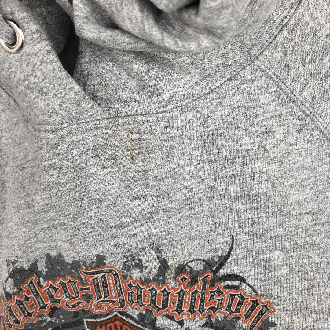 Harley-Davidson Advertising Pullover Hoodie, Men's Size Medium cotton gray type Vintage Second Hand