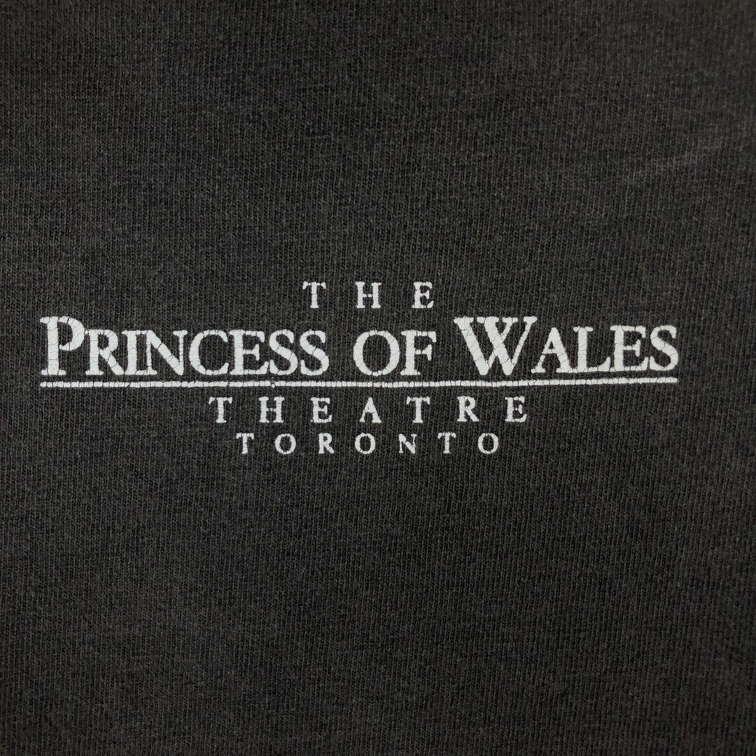 LD.FASHION LTD. BEAUTY AND THE BEAST A NEW MUSICAL Beauty and the Beast Musical Print T-Shirt, Made in Canada, Men's Size L (approx.) cotton black type Vintage Second Hand