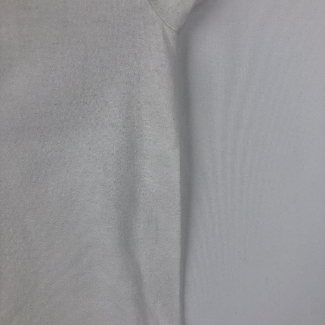 1980'S Hanes Fifty-Fifty Blue Tag DuPont Advertising T-Shirt, Made in USA, Men's Size L (approx.), Vintage cotton white type Vintage Second Hand
