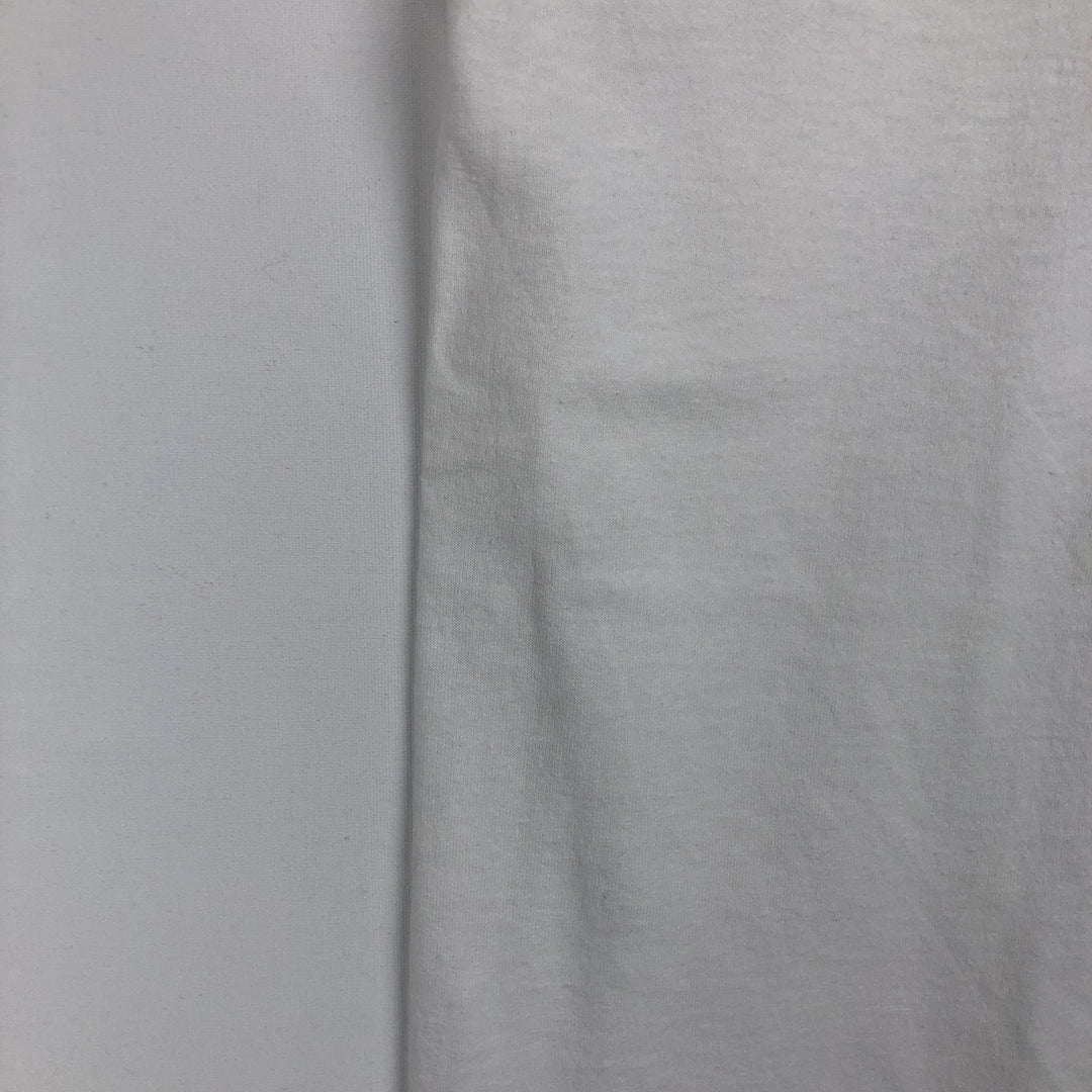 1980'S Hanes Fifty-Fifty Blue Tag DuPont Advertising T-Shirt, Made in USA, Men's Size L (approx.), Vintage cotton white type Vintage Second Hand