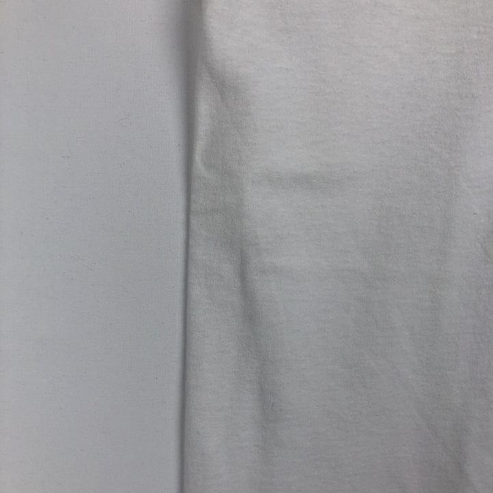 1980'S Hanes Fifty-Fifty Blue Tag DuPont Advertising T-Shirt, Made in USA, Men's Size L (approx.), Vintage cotton white type Vintage Second Hand