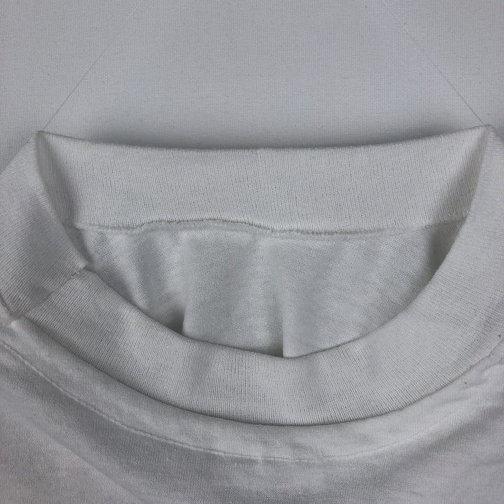 1980'S Hanes Fifty-Fifty Blue Tag DuPont Advertising T-Shirt, Made in USA, Men's Size L (approx.), Vintage cotton white type Vintage Second Hand
