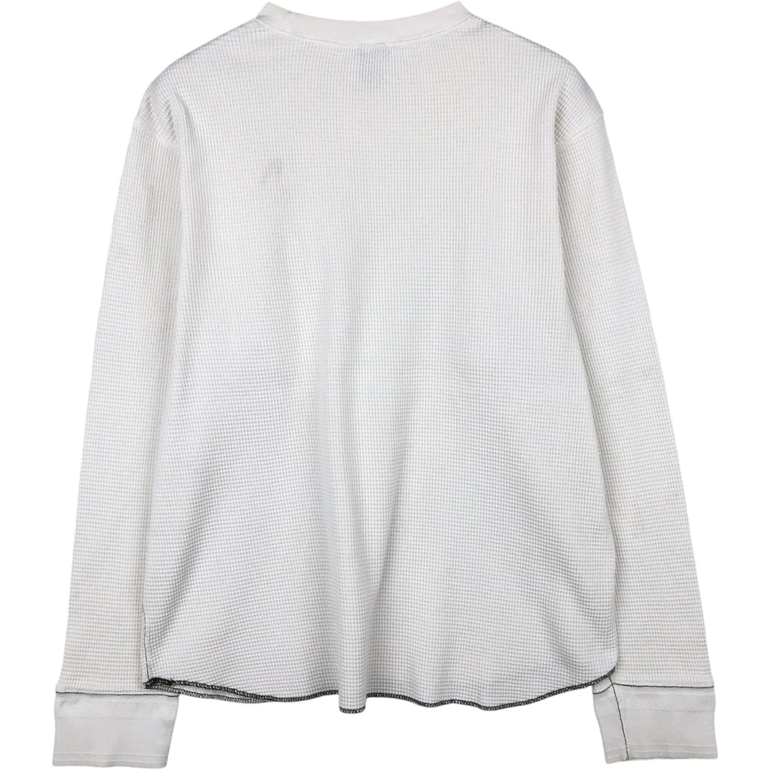 2000'S GAP Thermal Long-Sleeve T-Shirt, Waffle Knit, Men's Size XL (equivalent) unclear white type Vintage Second Hand