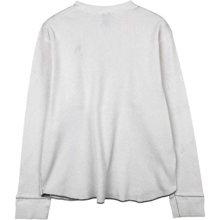 2000'S GAP Thermal Long-Sleeve T-Shirt, Waffle Knit, Men's Size XL (equivalent) unclear white type Vintage Second Hand