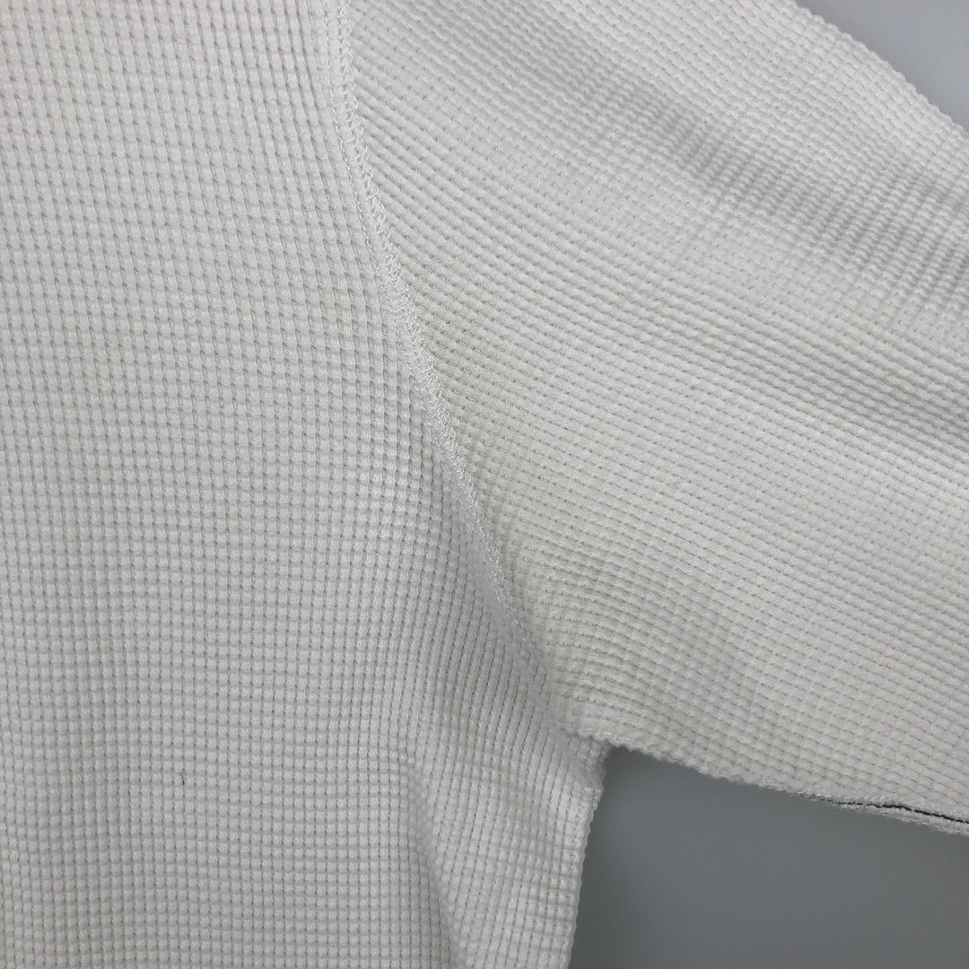 2000'S GAP Thermal Long-Sleeve T-Shirt, Waffle Knit, Men's Size XL (equivalent) unclear white type Vintage Second Hand