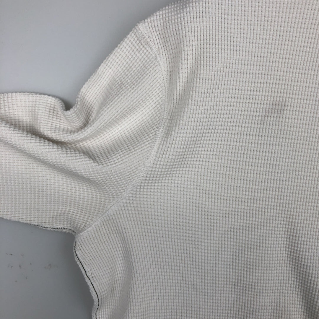 2000'S GAP Thermal Long-Sleeve T-Shirt, Waffle Knit, Men's Size XL (equivalent) unclear white type Vintage Second Hand