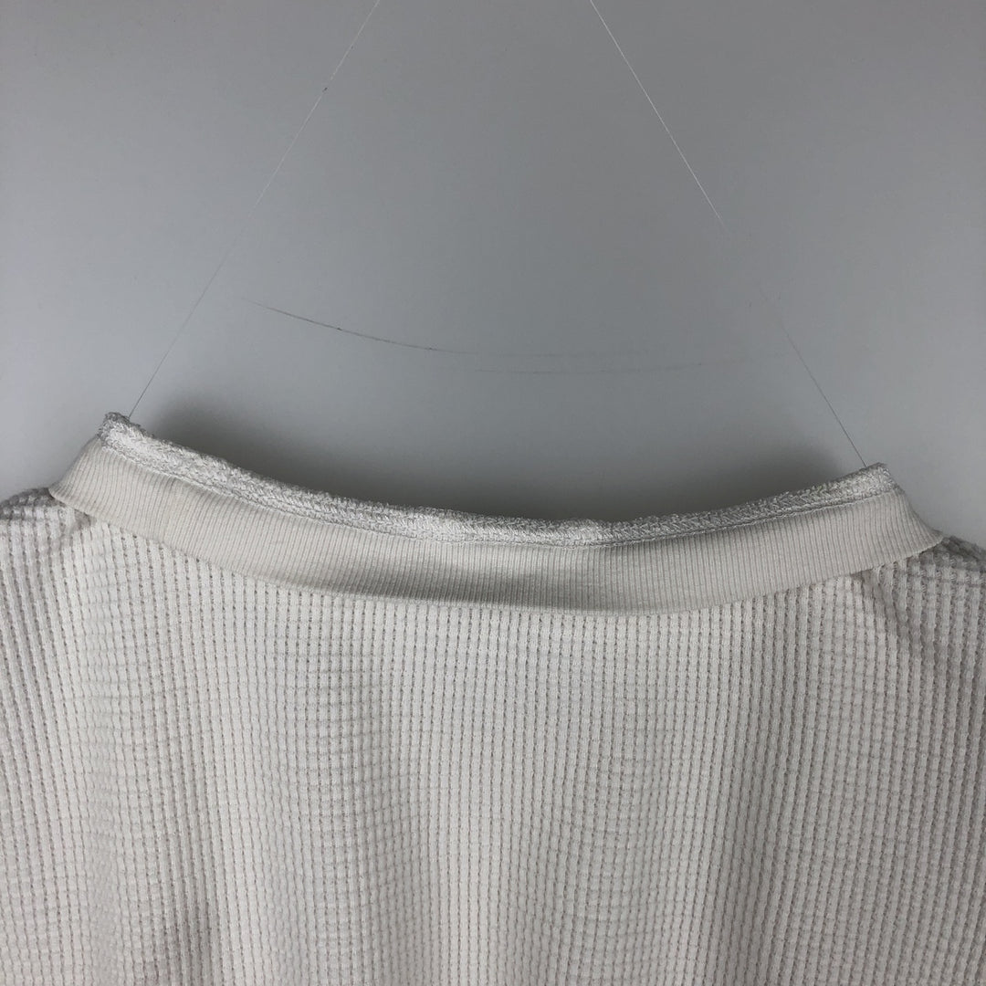 2000'S GAP Thermal Long-Sleeve T-Shirt, Waffle Knit, Men's Size XL (equivalent) unclear white type Vintage Second Hand