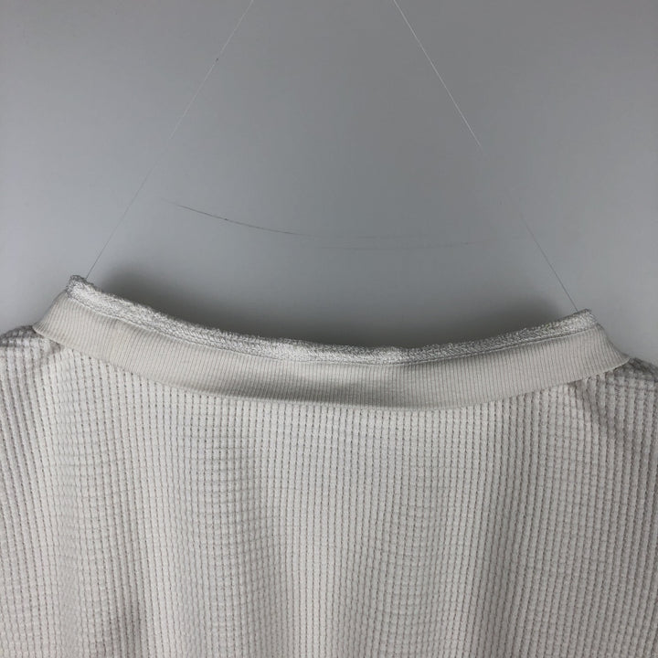 2000'S GAP Thermal Long-Sleeve T-Shirt, Waffle Knit, Men's Size XL (equivalent) unclear white type Vintage Second Hand