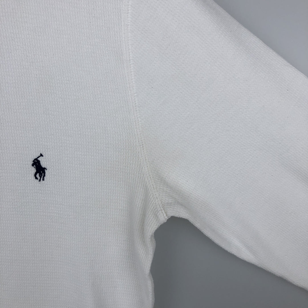 Ralph Lauren POLO RALPH LAUREN SLEEPWEAR Thermal Long T-Shirt, Men's Size Medium cotton white type Vintage Second Hand
