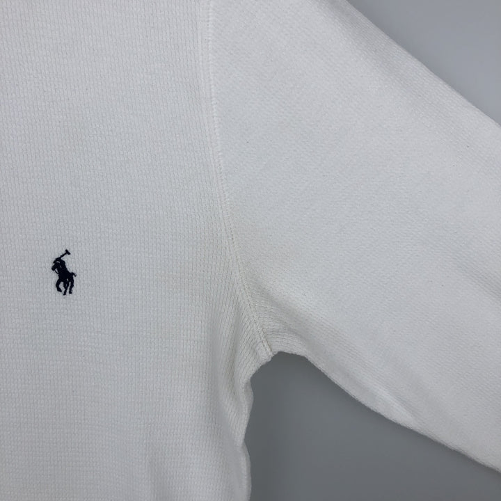 Ralph Lauren POLO RALPH LAUREN SLEEPWEAR Thermal Long T-Shirt, Men's Size Medium cotton white type Vintage Second Hand