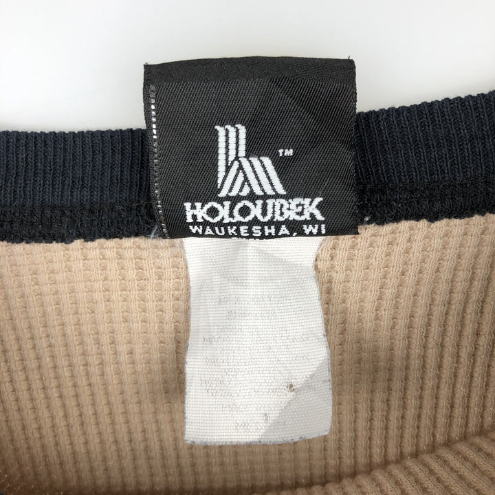 2000'S Harley-Davidson Motorcycle Thermal Long-Sleeve T-Shirt (Waffle Pattern), Men's Size M (approx.) cotton Beige type Vintage Second Hand