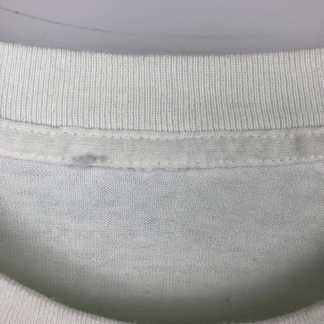 Long T-shirt, men's size L unclear white type Vintage Second Hand
