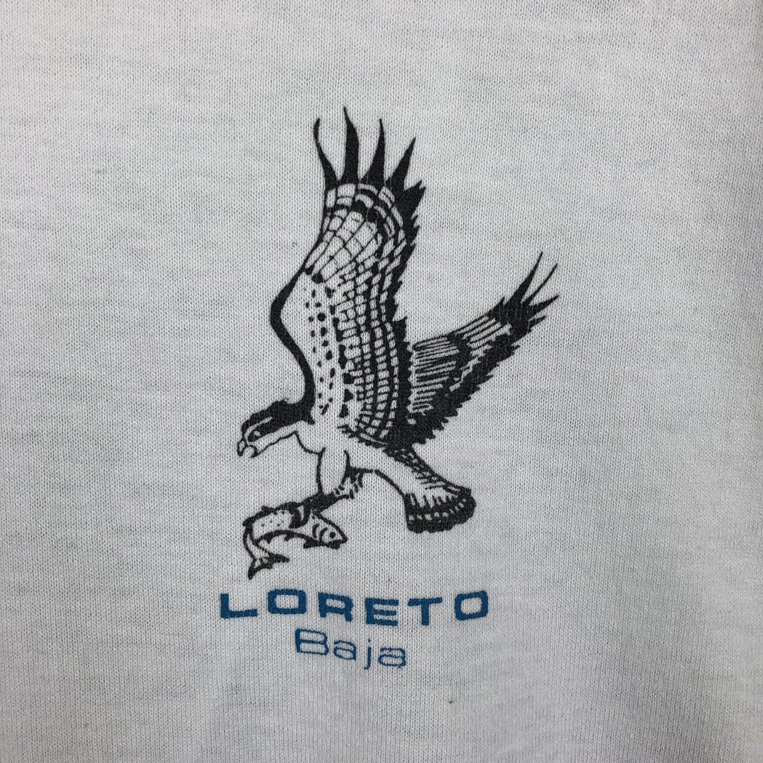 Long T-shirt, men's size L unclear white type Vintage Second Hand