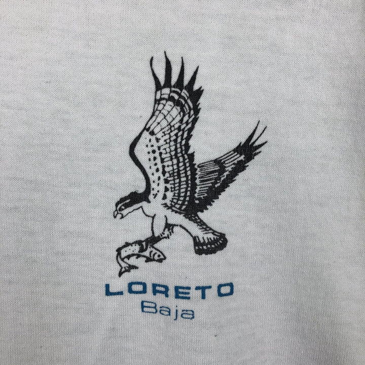 Long T-shirt, men's size L unclear white type Vintage Second Hand