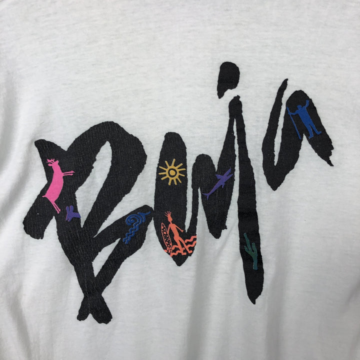 Long T-shirt, men's size L unclear white type Vintage Second Hand