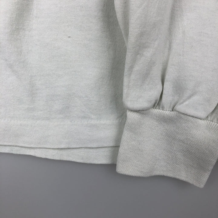 Long T-shirt, men's size L unclear white type Vintage Second Hand