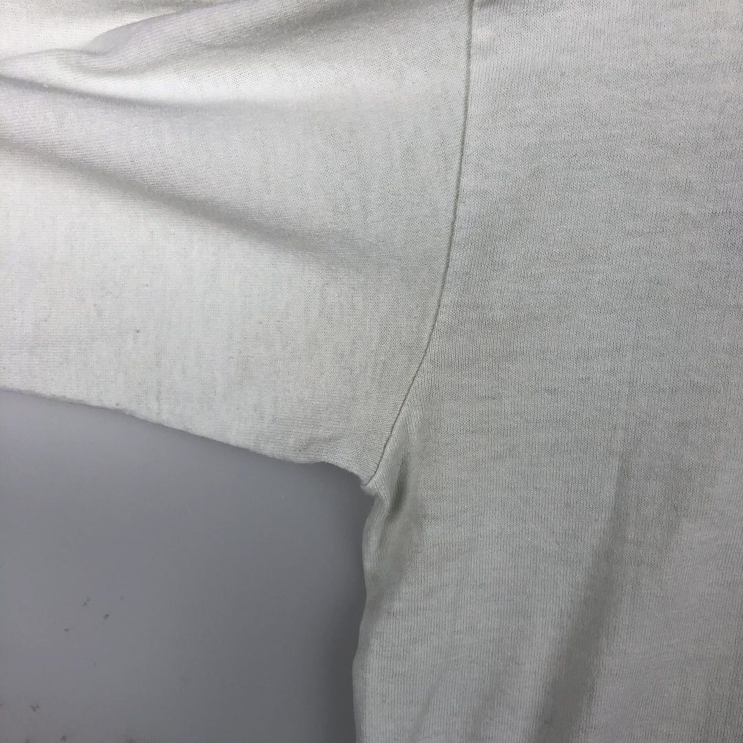 Long T-shirt, men's size L unclear white type Vintage Second Hand