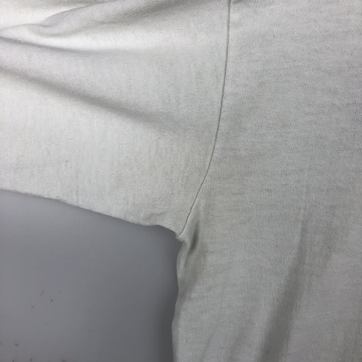 Long T-shirt, men's size L unclear white type Vintage Second Hand