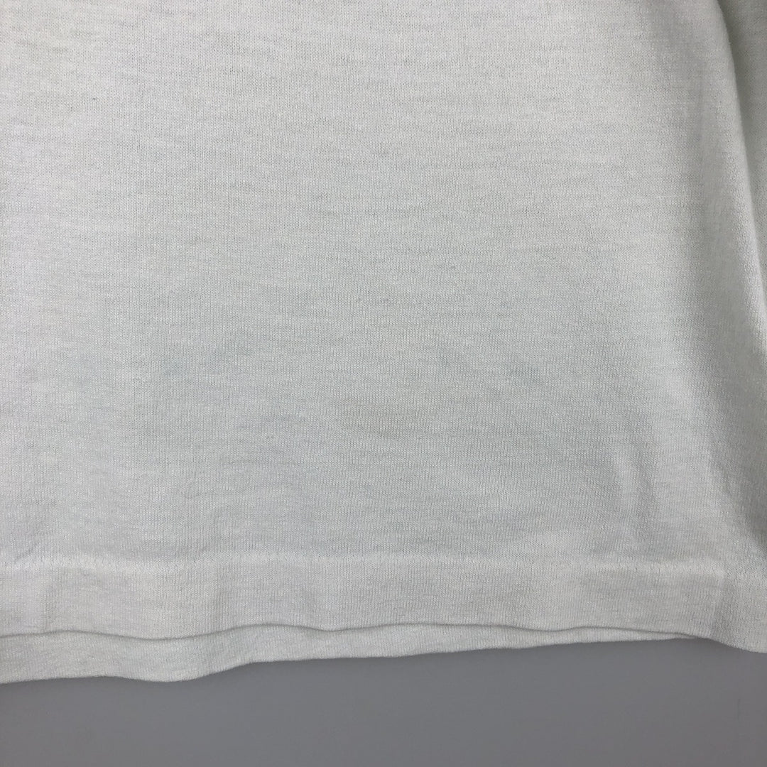 Long T-shirt, men's size L unclear white type Vintage Second Hand