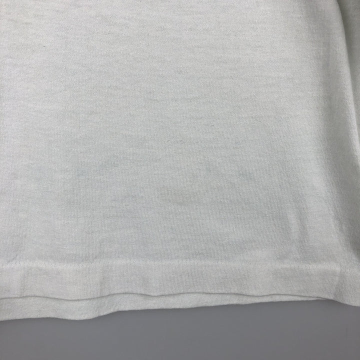 Long T-shirt, men's size L unclear white type Vintage Second Hand