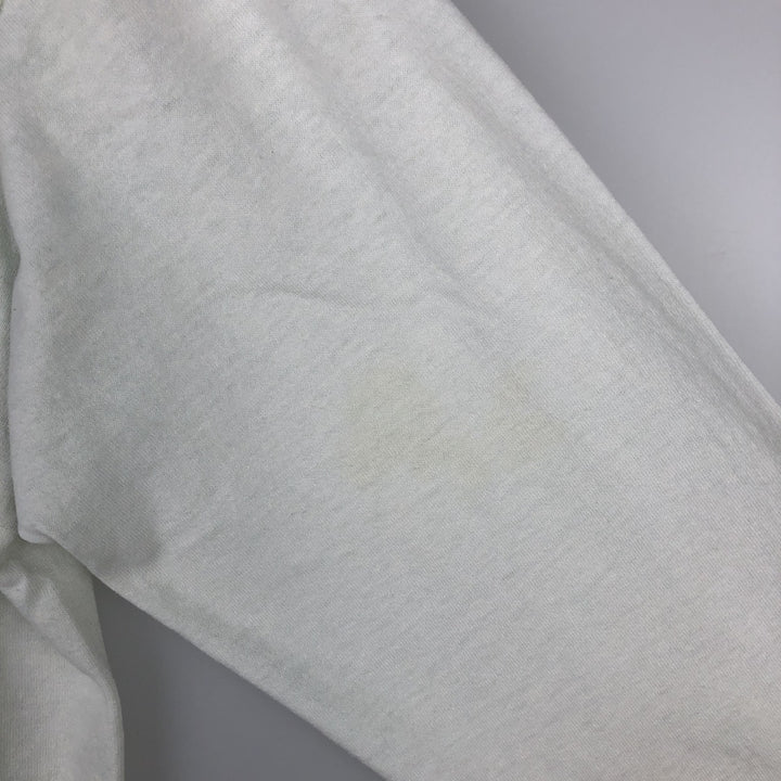 Long T-shirt, men's size L unclear white type Vintage Second Hand