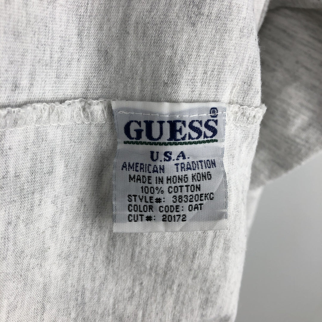 90'S Guess Long-Sleeve T-Shirt, Men's Size L (Equivalent), Vintage cotton pale white type Vintage Second Hand