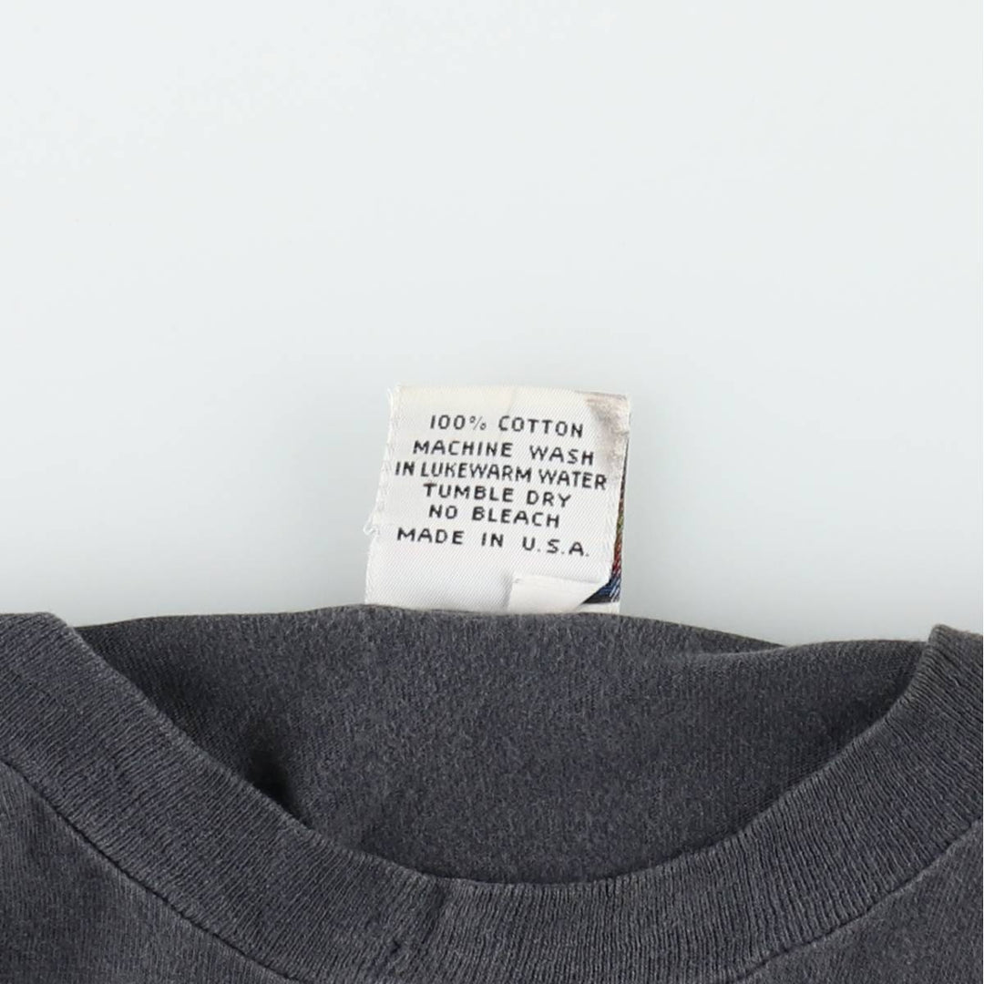 90'S HOBIE Long-Sleeve T-Shirt, Made in USA, Men's Size M (Equivalent), Vintage cotton Charcoal Vintage Second Hand