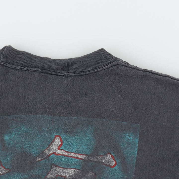 90'S HOBIE Long-Sleeve T-Shirt, Made in USA, Men's Size M (Equivalent), Vintage cotton Charcoal Vintage Second Hand