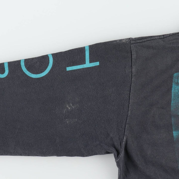 90'S HOBIE Long-Sleeve T-Shirt, Made in USA, Men's Size M (Equivalent), Vintage cotton Charcoal Vintage Second Hand