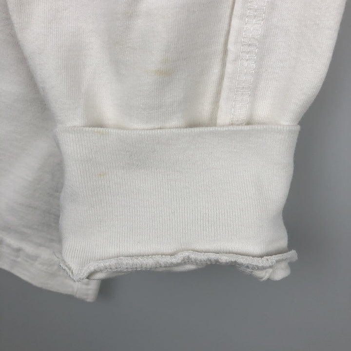 Harley-Davidson Motorcycle Long-Sleeve T-Shirt, Made in USA, Men's Size L (approx.) cotton white type Vintage Second Hand