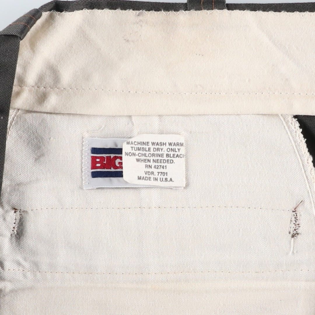 80'S BIG MAC Work Pants, Made in USA, Men's, W35, Vintage polyester Charcoal Vintage Second Hand