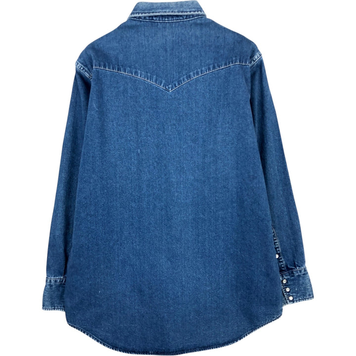 Carhartt Long-Sleeve Western Shirt, Men's Size L (approx.) unclear blue type Vintage Second Hand