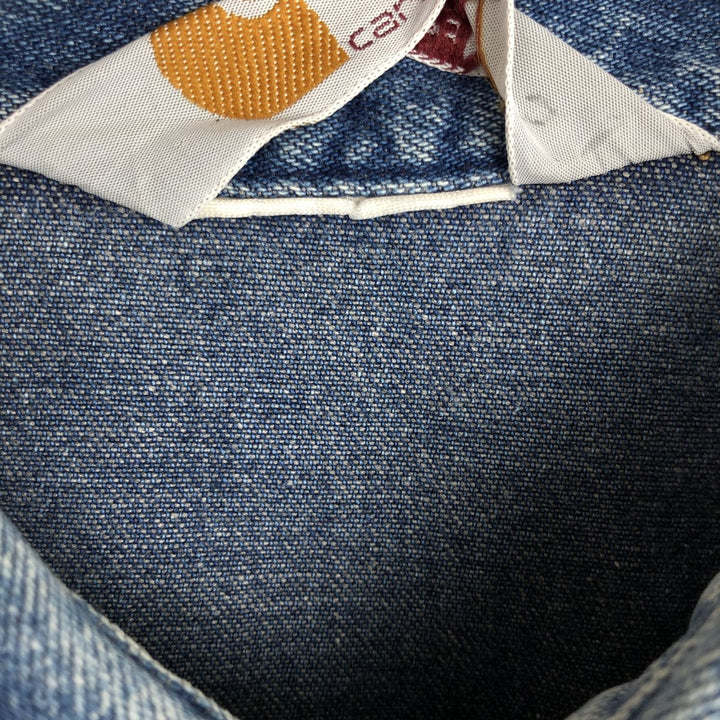 Carhartt Long-Sleeve Western Shirt, Men's Size L (approx.) unclear blue type Vintage Second Hand