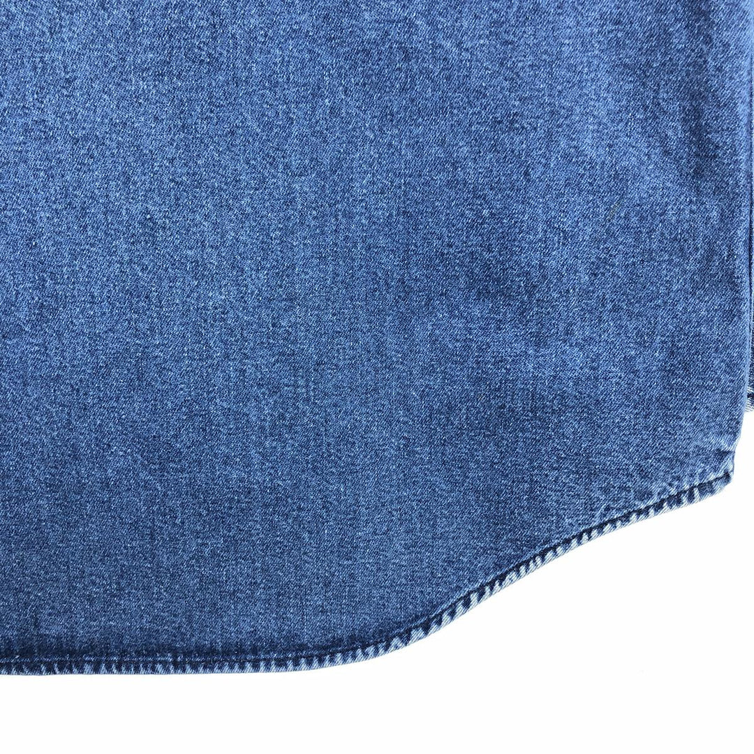 Carhartt Long-Sleeve Western Shirt, Men's Size L (approx.) unclear blue type Vintage Second Hand