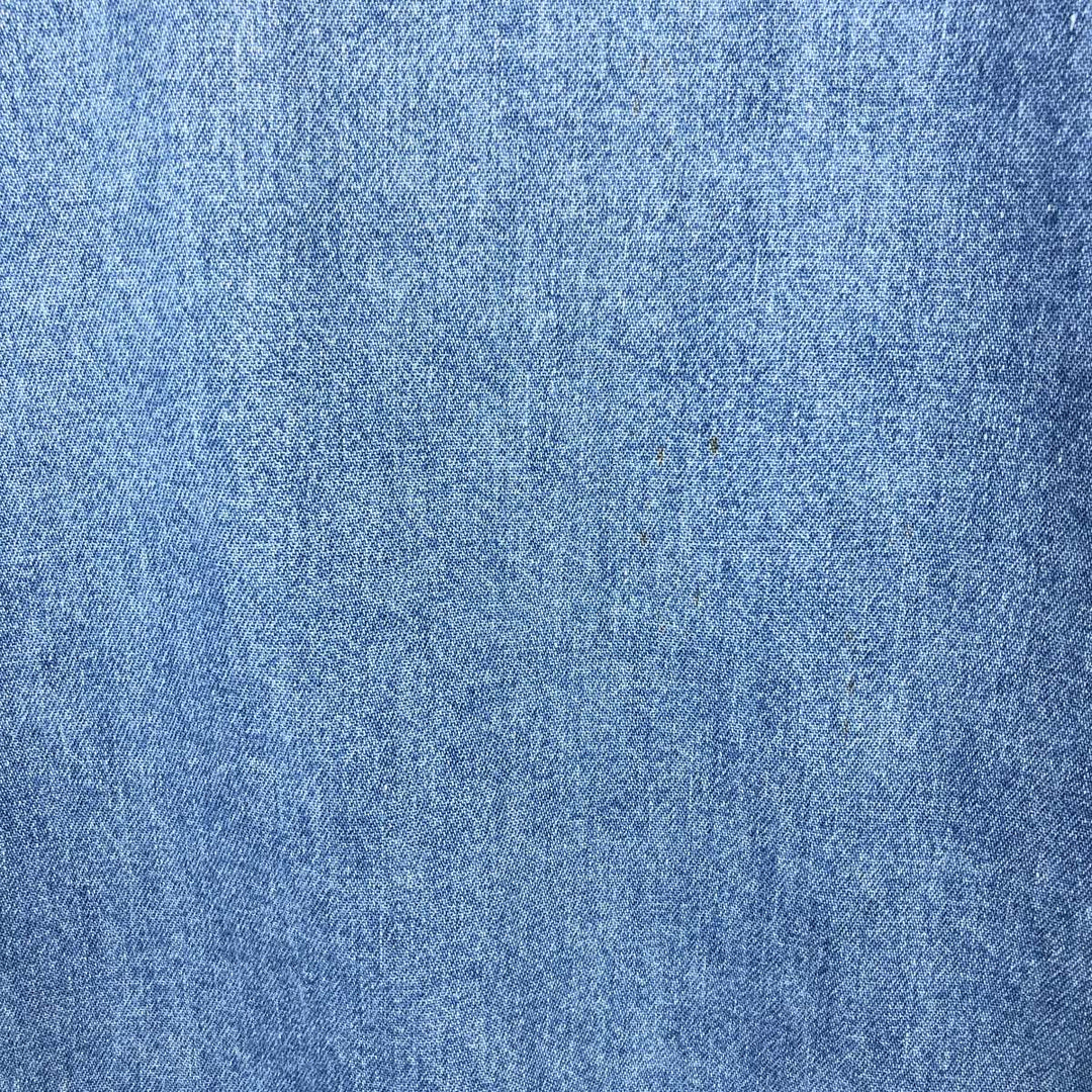 Dickies Authentic Long-Sleeve Western Shirt, Men's Size L (approx.) cotton blue type Vintage Second Hand