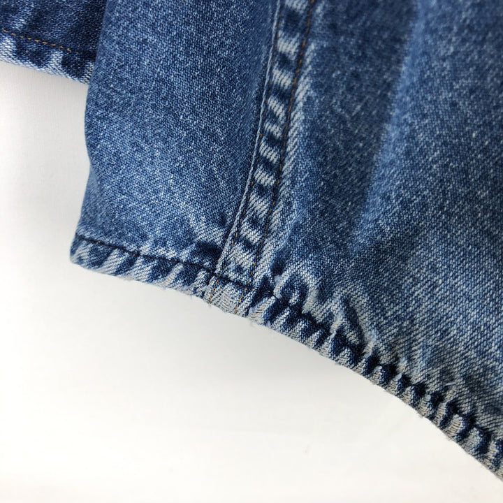Carhartt plain long-sleeved Western shirt, men's size XL. unclear blue type Vintage Second Hand