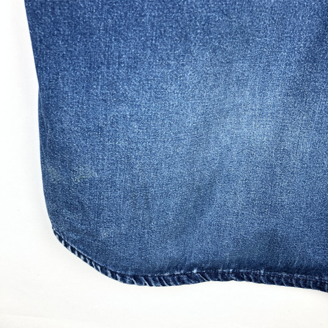 Carhartt plain long-sleeved Western shirt, men's size XL. unclear blue type Vintage Second Hand