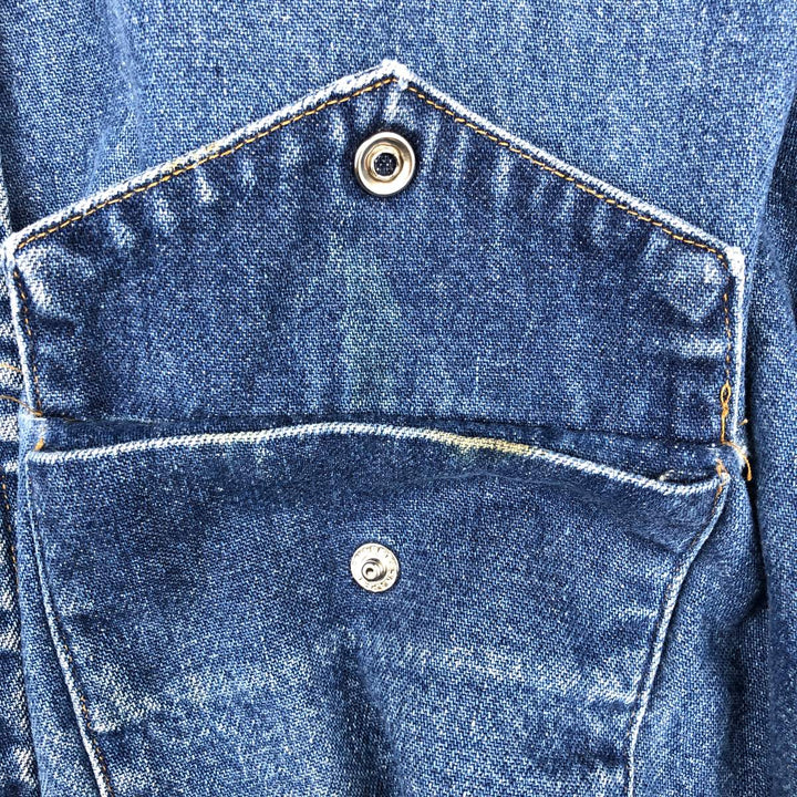 Carhartt plain long-sleeved Western shirt, men's size XL. unclear blue type Vintage Second Hand