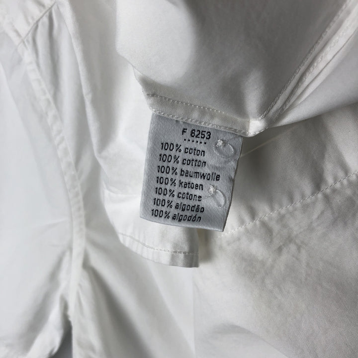 Lacoste Slim Fit Short-Sleeve Button-Down Shirt, Men's Size L (approx.) cotton white type Vintage Second Hand