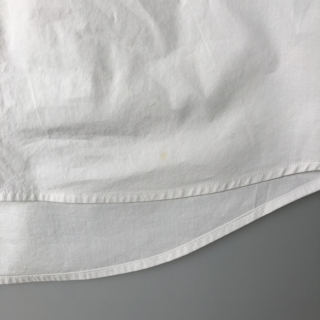 Lacoste Slim Fit Short-Sleeve Button-Down Shirt, Men's Size L (approx.) cotton white type Vintage Second Hand