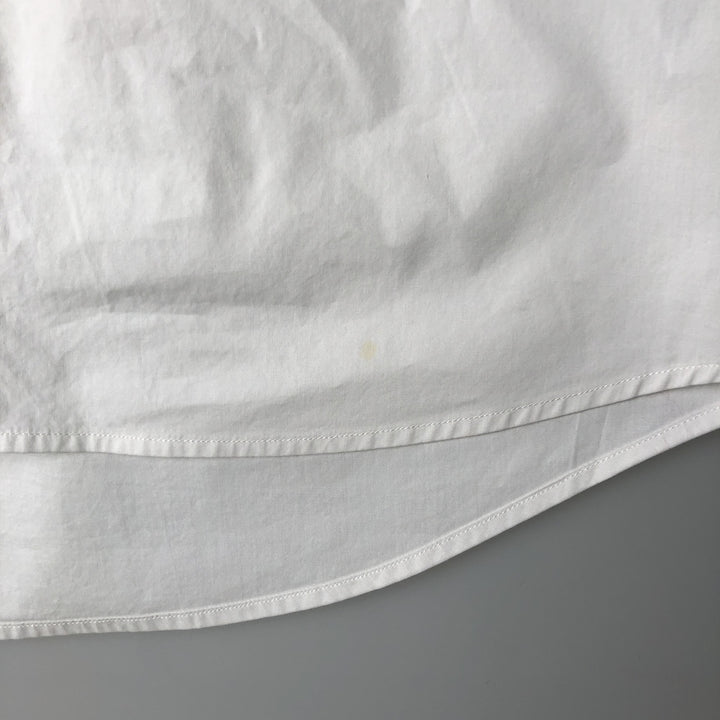 Lacoste Slim Fit Short-Sleeve Button-Down Shirt, Men's Size L (approx.) cotton white type Vintage Second Hand