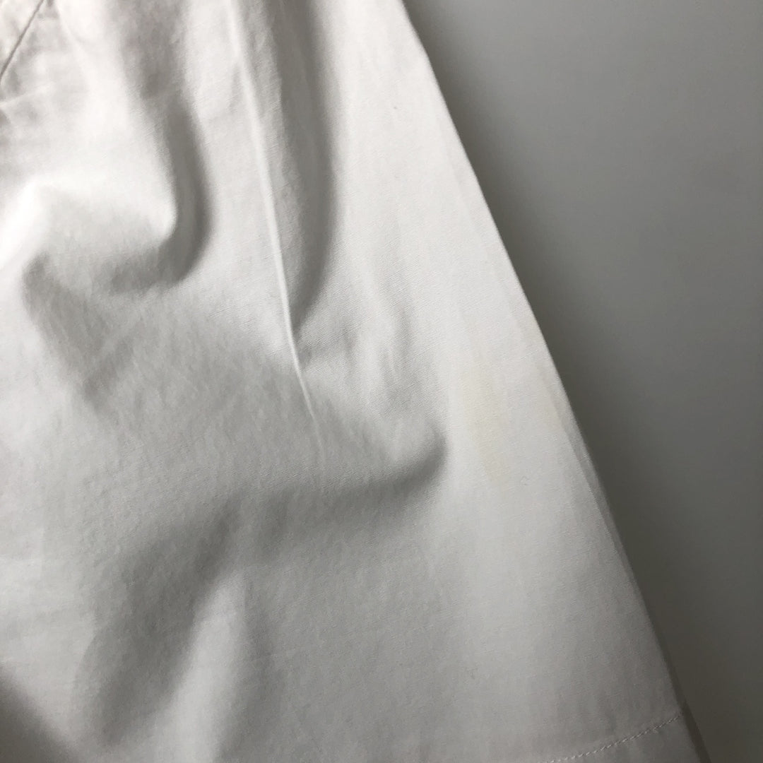 Lacoste Slim Fit Short-Sleeve Button-Down Shirt, Men's Size L (approx.) cotton white type Vintage Second Hand