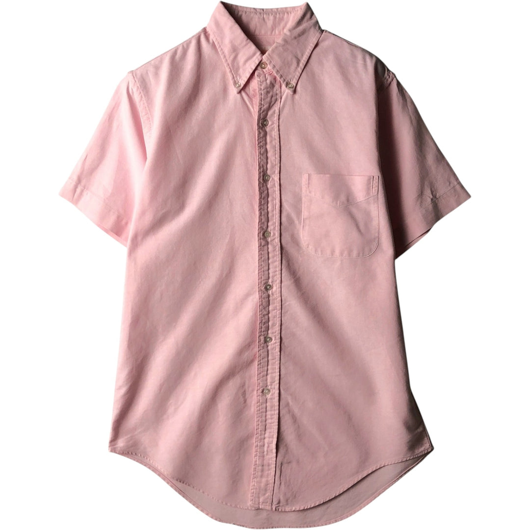 Brooks Brothers BROOKSGATE Short-Sleeve Button-Down Shirt, Made in USA, Men's Size M (approx.) cotton pink type Vintage Second Hand